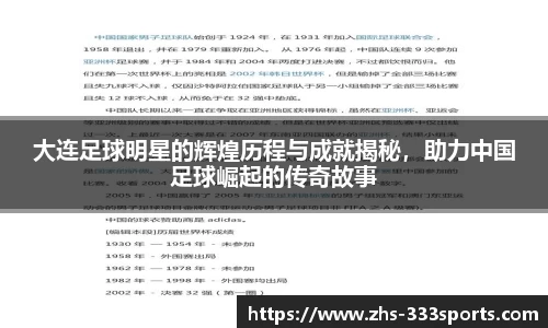大连足球明星的辉煌历程与成就揭秘，助力中国足球崛起的传奇故事